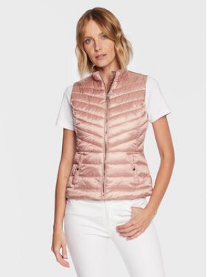 Slim fit priliehavá rifľová vesta Gaudi Jeans ružová