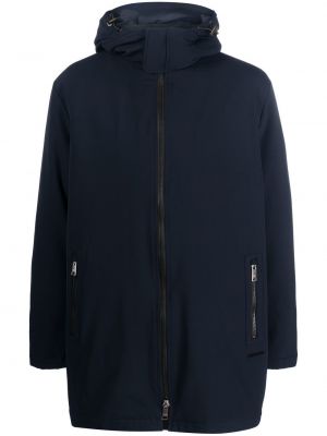 Παλτό με κουκούλα Armani Exchange μπλε