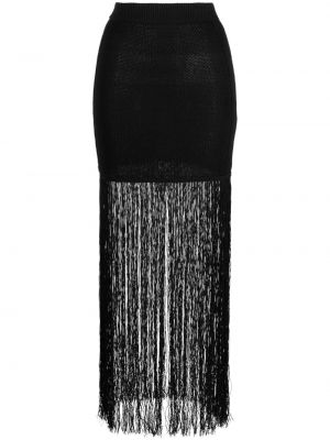 Плетена макси пола с ресни 3.1 Phillip Lim черно