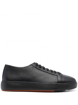 Læder sneakers Santoni sort