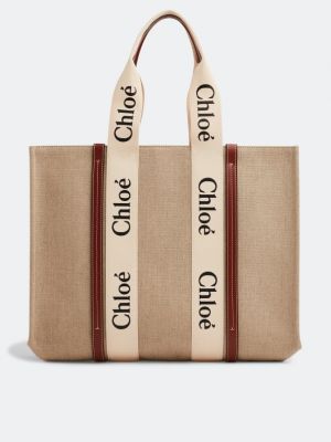 Бежевая сумка шоппер Chloé