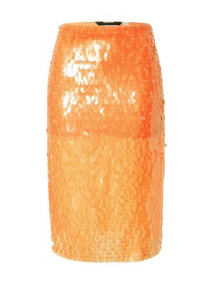Midi sukňa Vero Moda oranžová
