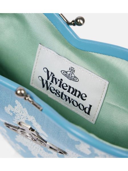 Borsa a spalla in tessuto jacquard Vivienne Westwood