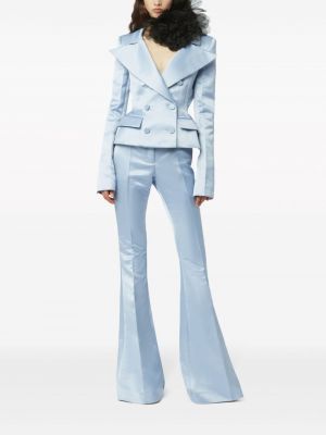 Satynowe spodnie Nina Ricci niebieskie