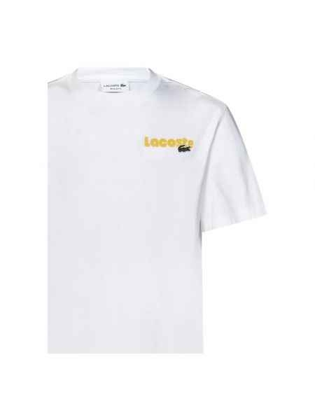 Camiseta con estampado de cuello redondo de tela jersey Lacoste