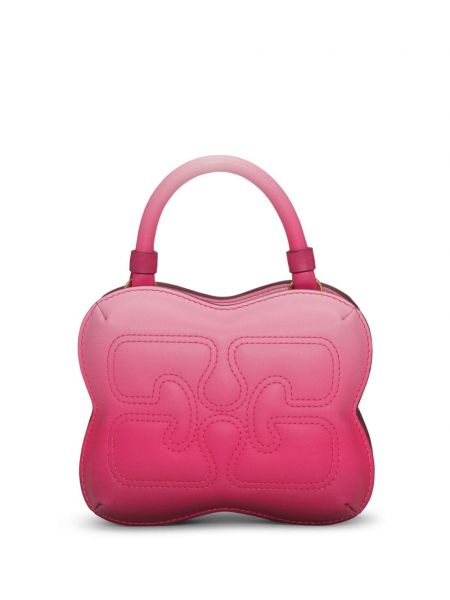 Чанта през рамо с градиентным принтом Ganni розово