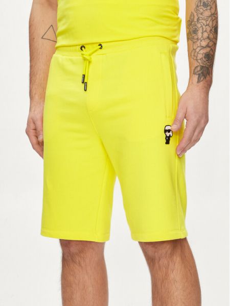 Priliehavé športové šortky Karl Lagerfeld žltá