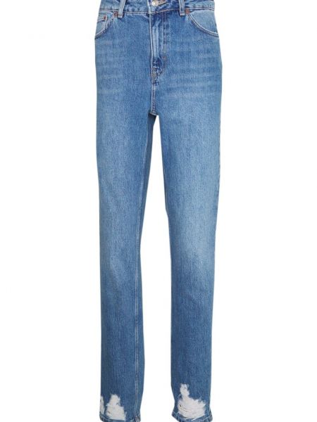 Niebieskie jeansy relaxed fit Topshop