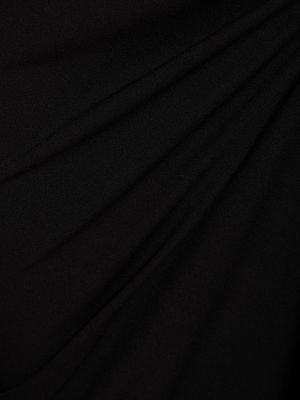 Dolga obleka iz krep tkanine Solace London črna