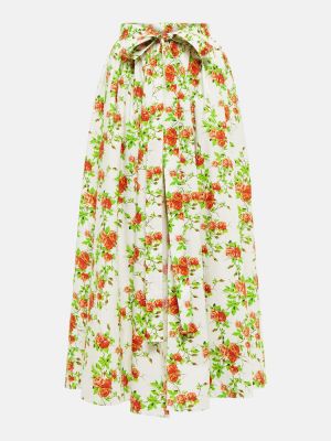 Kvetinová bavlnená dlhá sukňa Emilia Wickstead
