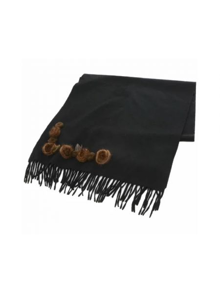 Bufanda de cachemir con estampado de cachemira Fendi Vintage negro
