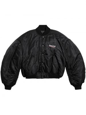 Bomber jakna s printom Balenciaga crna