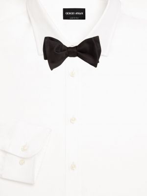 Однотонный шелковый галстук Giorgio Armani черный