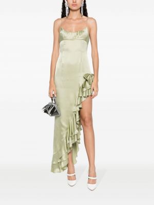 Šilkinis suknele kokteiline Alessandra Rich žalia