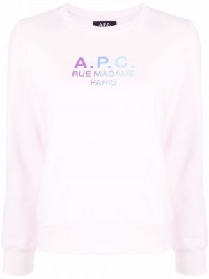 Trykt sweatshirt A.p.c. rosa