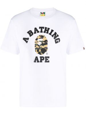 Pamut póló A Bathing Ape® fehér