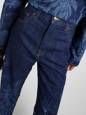 High waist straight jeans mit print Alanui