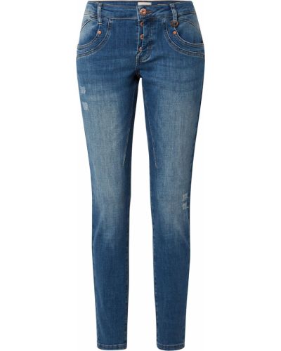 Skinny fit traperice Pulz Jeans plava
