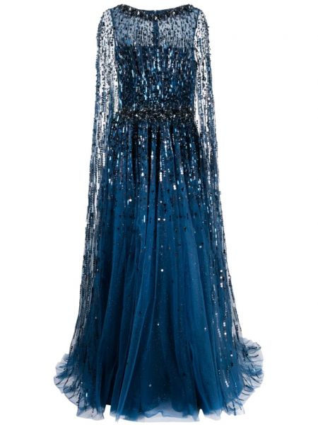 Вечерна рокля Jenny Packham синьо