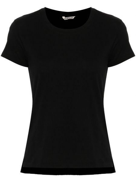 Βαμβακερή μπλούζα Auralee μαύρο