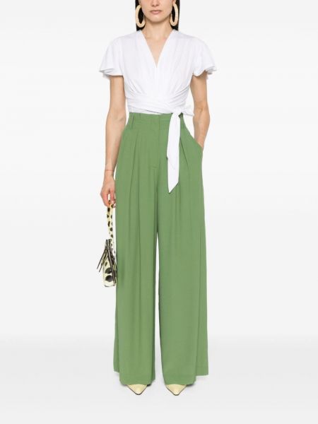 Pantalon taille haute Dvf Diane Von Furstenberg vert