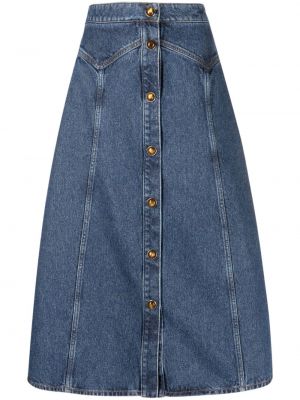 Džínsová sukňa na gombíky Chloé modrá