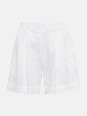 Shorts en lin Asceno blanc