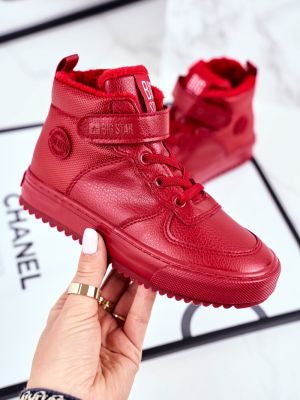 Sneakersy w gwiazdy Big Star Shoes czerwone