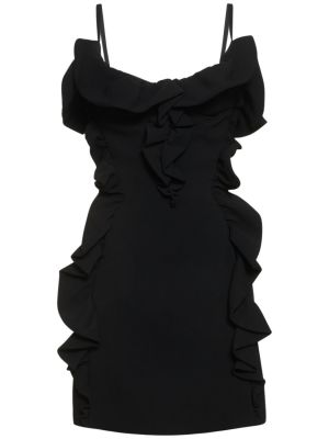 Mini šaty s volány Del Core černé