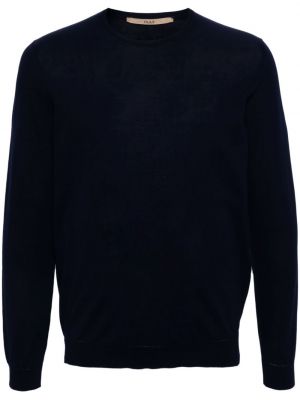 Dzianinowy sweter bawełniany Nuur niebieski