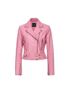 Lederjacke aus baumwoll Pinko pink