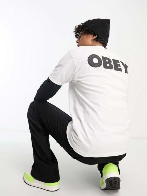 Белая футболка Obey