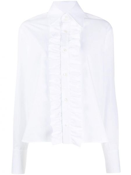 Camisa con volantes Saint Laurent blanco