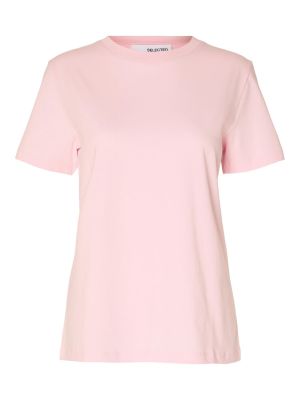 Majica z dolgimi rokavi Selected Femme roza