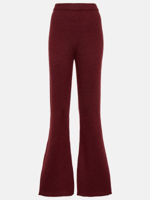 Pantalones de seda de cachemir con estampado de cachemira Gabriela Hearst rojo