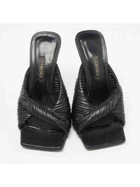 Sandalias de cuero Versace Pre-owned negro