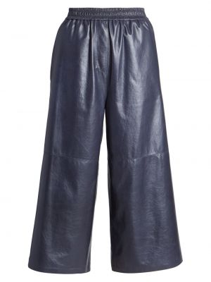 Кожаные брюки Loewe синие