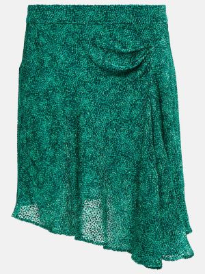 Mini spódniczka asymetryczna Isabel Marant zielona