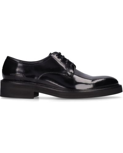 Pantofi derby cu șireturi din piele din dantelă Dsquared2 negru