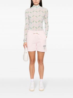 Shorts aus baumwoll mit print Casablanca pink