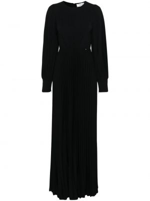 Plisované dlouhé šaty Nissa čierna