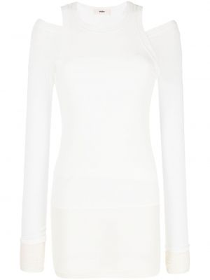 Μini φόρεμα με στενή εφαρμογή Muller Of Yoshiokubo λευκό