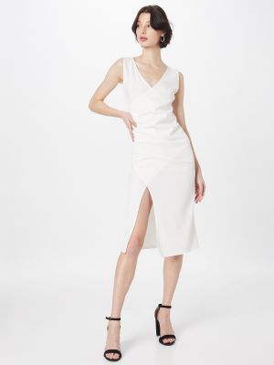 Коктейлна рокля Femme Luxe бяло