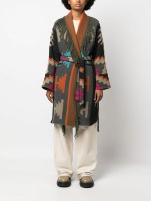 Płaszcz z nadrukiem w abstrakcyjne wzory Bazar Deluxe