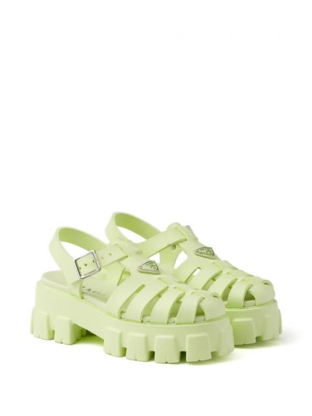 Platvorm sandaalid Prada roheline