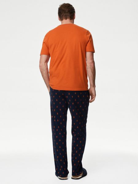 Pyžamo Marks & Spencer oranžová