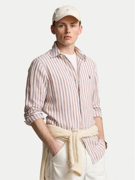 Lniana koszula w paski Polo Ralph Lauren
