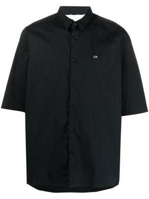 Chemise avec manches courtes Calvin Klein noir