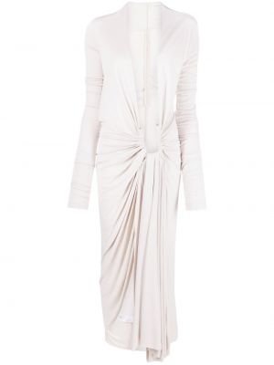 Drapované midi šaty Christopher Esber bílé