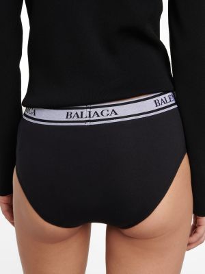 Žakárové kalhotky Balenciaga černé
